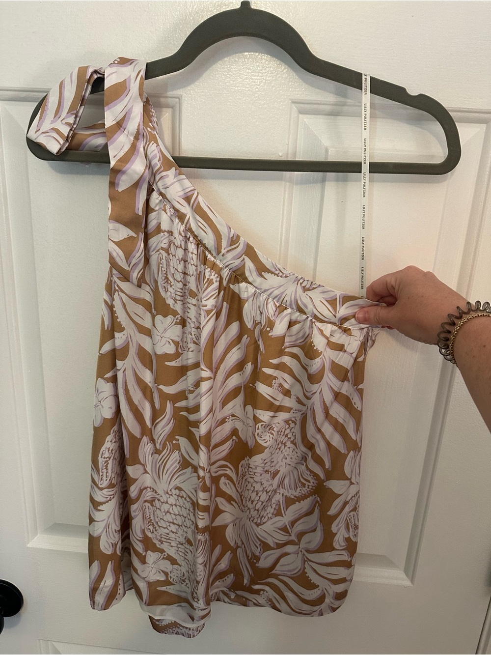 NWT Lilly Pulitzer One-Shoulder Floral Print Top